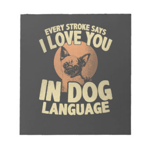 Pootafdruk Liefde Hond Quote Kunst voor Huisdier E Notitieblok