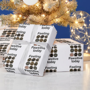 Pootafdruk Voelt zich vandaag positief Laten we fe Cadeaupapier