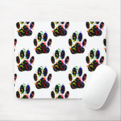 Pootafdrukken Confetti En Feestslinger Patroon Muismat (Met muis)