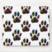 Pootafdrukken Confetti En Feestslinger Patroon Muismat (Voorkant)