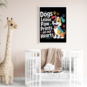 Pootafdrukken Hartelijk Hondenaandenken Poster
