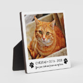 Pootafdrukken Kat Herdenkingsfoto Fotoplaat (Voorkant)