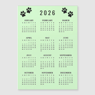 Pootafdrukken Ontwerp 2026 Agenda Magnetische Kaar
