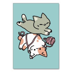 Pooten en Spelen – Schattige Kat Illustratie Kaart