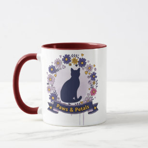 Pootjes & Bloemblaadjes Bloemrijke Kattenontwerp Mok