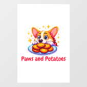 Pootjes en aardappelen raamsticker (Vel)