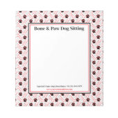 Pootjes en Botten Hondenoppas Hondentrimmer Notitieblok (Voorkant)