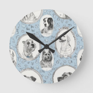 Pootjes en tijd wandklok ronde klok