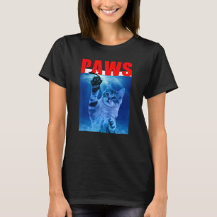POOTJES Grappige Kat . Parodie Voor Haaien- en Kat T-shirt