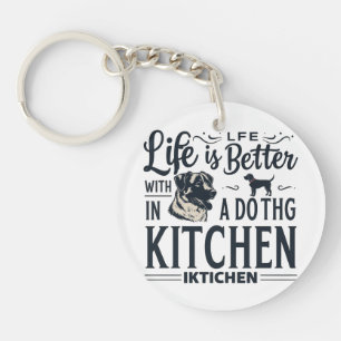 Pootjes in de keuken sleutelhanger