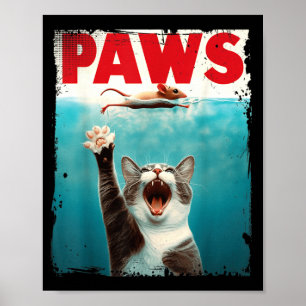 Pootjes Parodie Kat Muis Grappige Kat Jacht Muis Poster