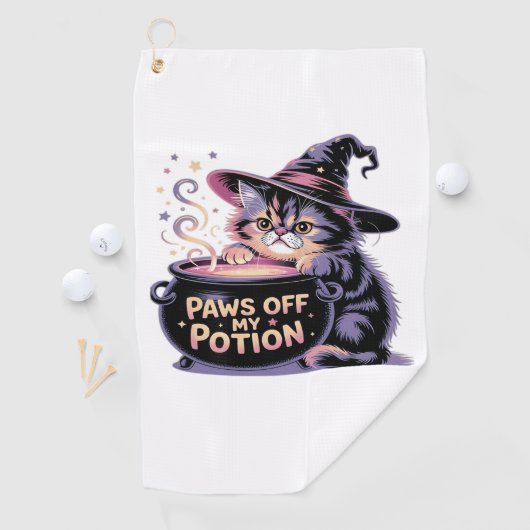 Pootjes van mijn drankje, Kawaii Halloween Witch C Golfhanddoek (Insitu)