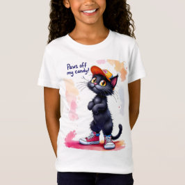 Pootjes van mijn snoep! Zwarte kat in sneakers, Ha T-shirt