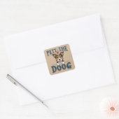 Pootjes voor alles vierkante sticker (Envelop)
