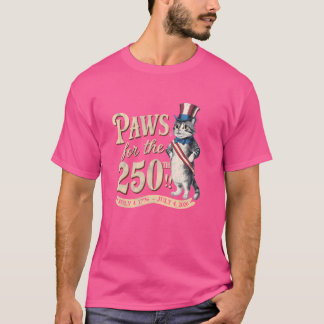 Pootjes voor de 250ste kattenliefhebber Amerika 25 T-shirt