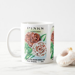 pootpastekunst, Pinks carnenbloemen Koffiemok