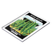  pootverpakkingslabeling kunst, Struik boon Veggie Notitieboek (Linkerzijde)
