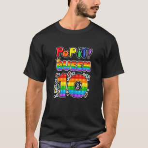 Pop 10e verjaardag koningin jaren oud meisje t-shirt
