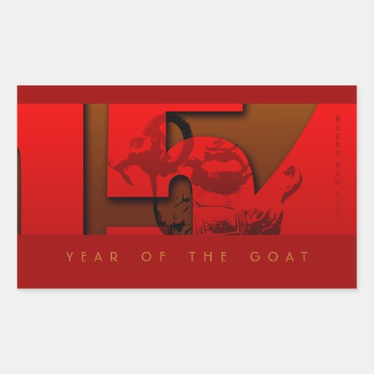 Pop 2015 Ram Sheep Chèvre Année - Stickers (Devant)