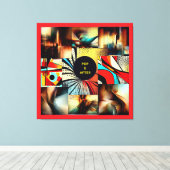 POP & AFTER - ABSTRATO - Impressão em tela Canvas Afdruk (Insitu (Houten vloer))