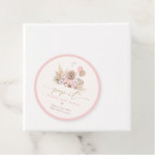 Pop als ze Boho Teddy Bear Baby shower F Pop Bedankjes Labels (In situ)