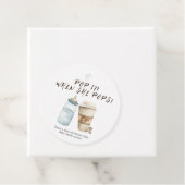 Pop als ze pop heeft! Baby brouwt baby shower Bedankjes Labels (In situ)