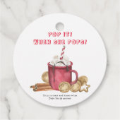 Pop als ze pop heeft! Kerstkoekjes en cacao Bedankjes Labels (Achterkant)