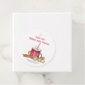 Pop als ze pop heeft! Kerstkoekjes en cacao Bedankjes Labels (In situ)