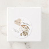 Pop als ze pop heeft! koffie-baby shower bedankjes labels (In situ)