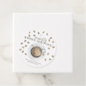 Pop als ze pop heeft! koffie-baby shower bedankjes labels (In situ)
