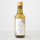 Pop als ze Pop Pampas Grass Baby shower Wine Wijn Etiket (Voorkant)