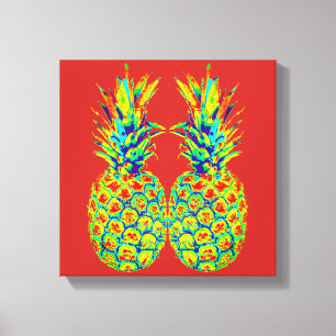 Pop ananas canvas afdruk