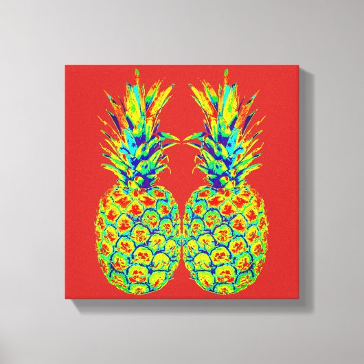 Pop ananas canvas afdruk (Voorkant)