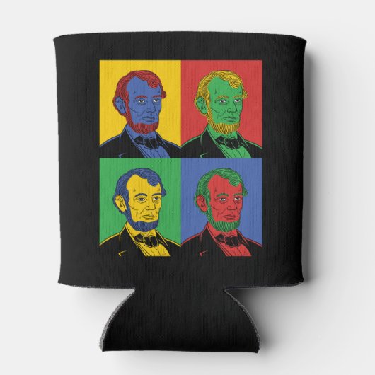 Pop Art Abraham Lincoln Blikjeskoeler (Achterkant)