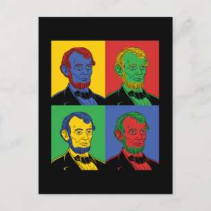 Pop Art Abraham Lincoln Briefkaart