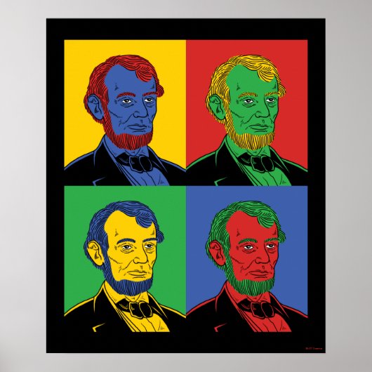 Pop Art Abraham Lincoln Poster (Voorkant)