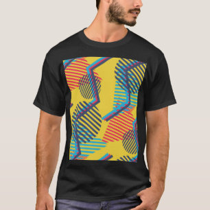 Pop art achtergrond, abstracte geometrische textuu t-shirt
