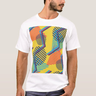 Pop art achtergrond, abstracte geometrische textuu t-shirt