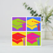 Pop Art Afstudeerder Kaart (Staand voorkant)