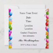 Pop Art Afstuderen 2 FEEST Uitnodiging (Achterkant)