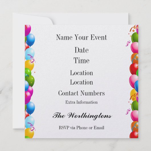 Pop Art Afstuderen 2 FEEST Uitnodiging (Achterkant)