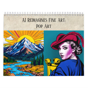 Pop Art AI Art Esthetiek - Fijne Kunst Remix Kalender