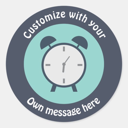 Pop Art Alarm Clock Ronde Sticker (Voorkant)