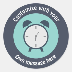 Pop Art Alarm Clock Ronde Sticker