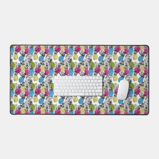 Pop Art Ananas Et Palm Feuilles (Clavier et souris)
