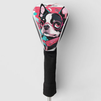 Pop Art Anime Boston Terrier Dog 005 - Victoria SA Golfheadcover