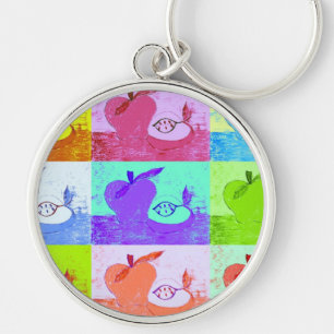 Pop Art Apple Sleutelhanger