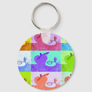 Pop Art Apple Sleutelhanger
