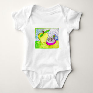 Pop Art Apples Baby Organic Creeper Romper