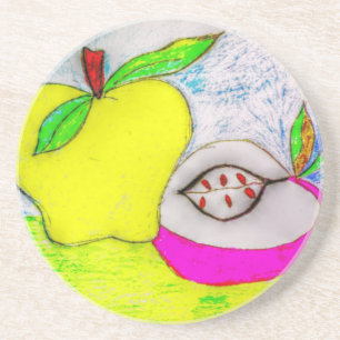 Pop Art Apples Zandsteen Onderzetter